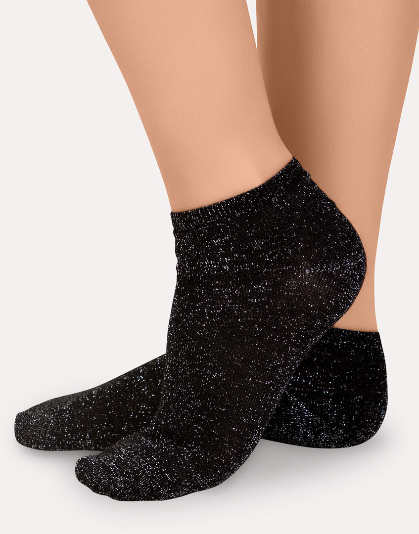 IBD731011 Kurze Socken aus glitzernder Baumwolle