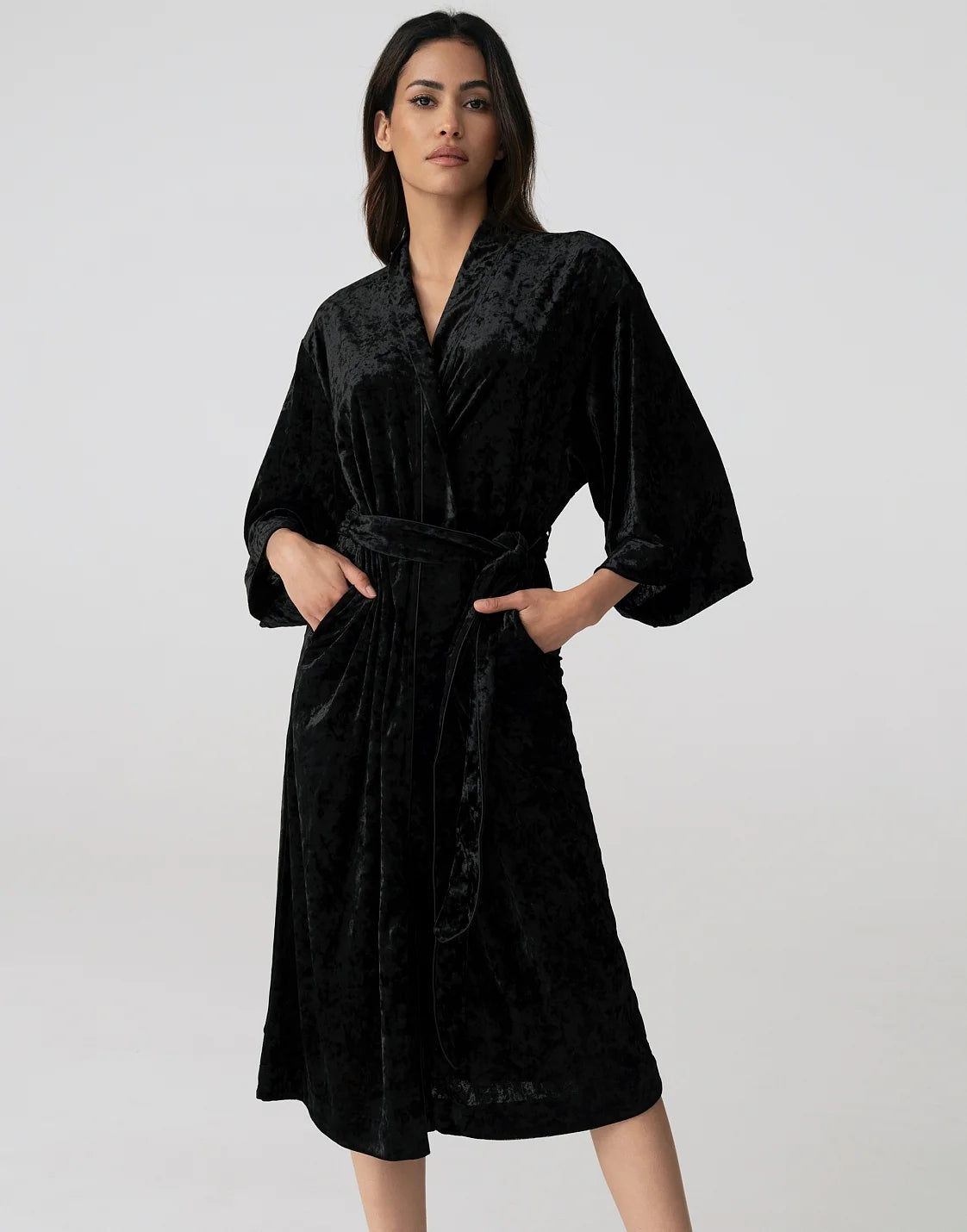 PD1135 Three-Quarter Sleeve Dressing Gown