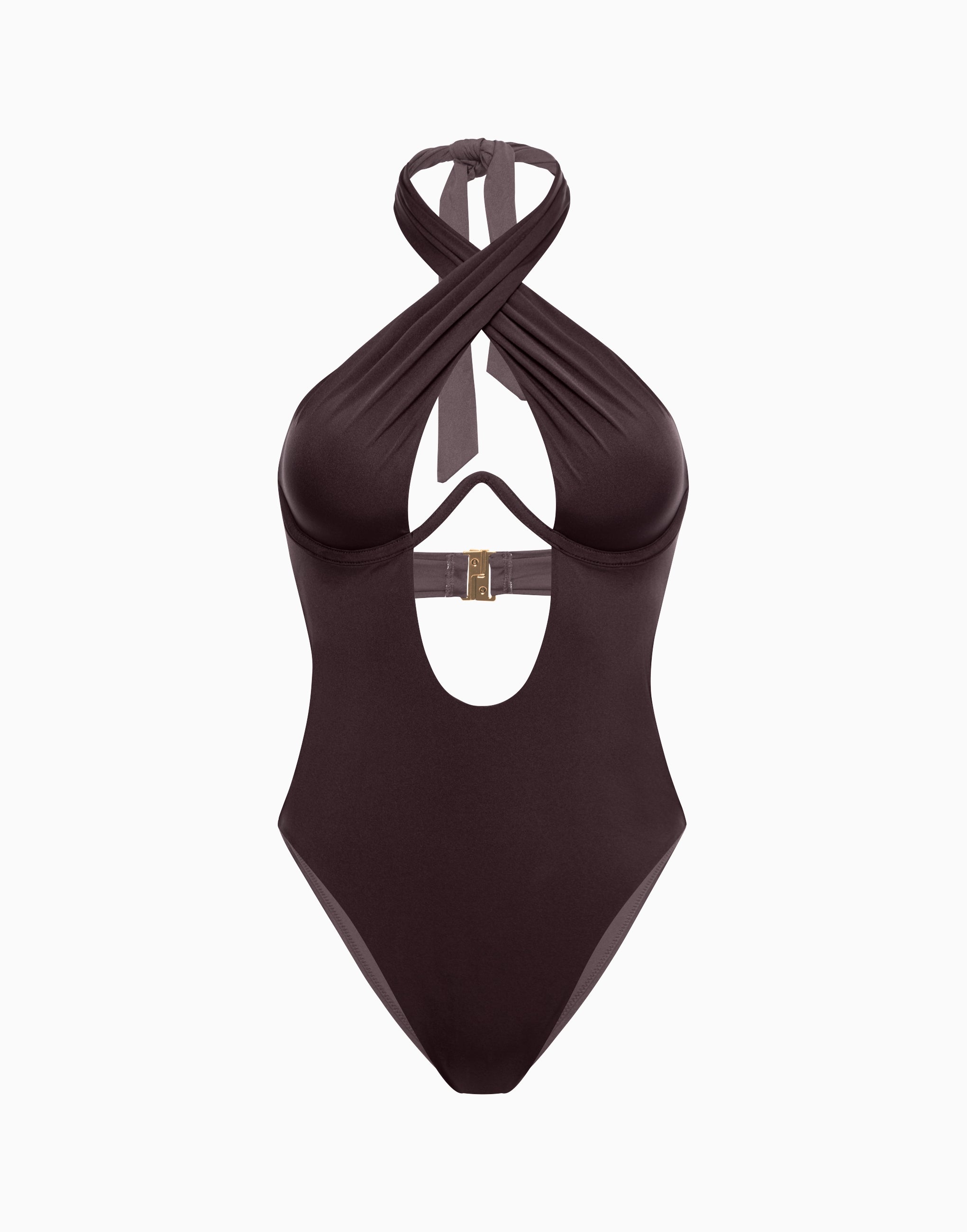 One-piece swimsuit with preformed cups ID810