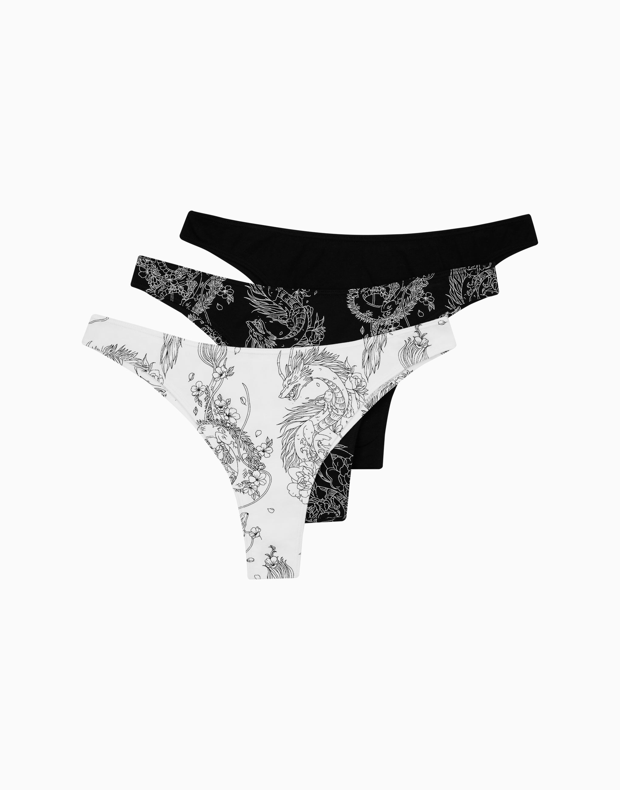 Set of 3 Mid-Rise Brazilian Briefs MD847
