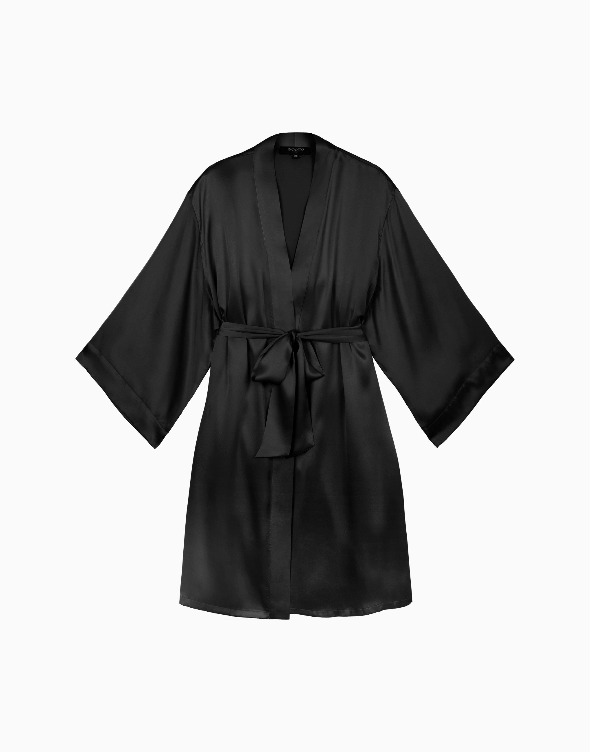 Robe de chambre en soie à manches trois-quarts PD267