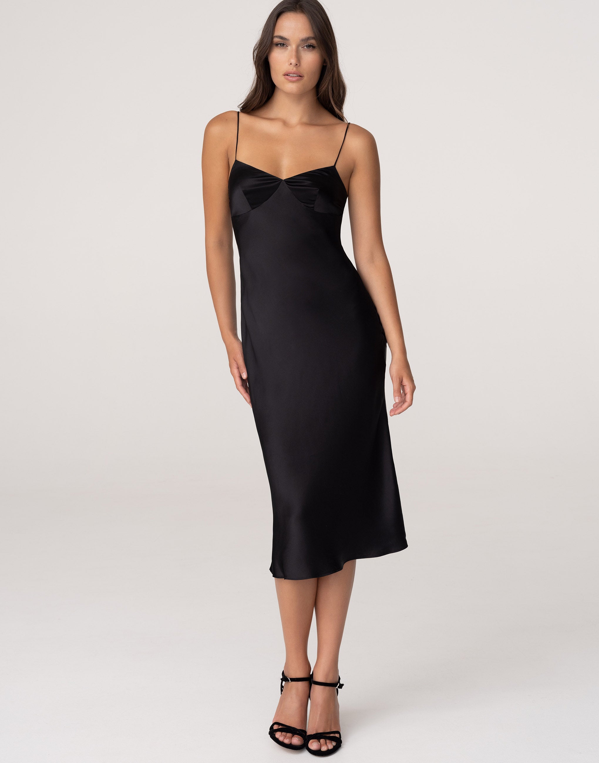Long slip with silk straps PD267