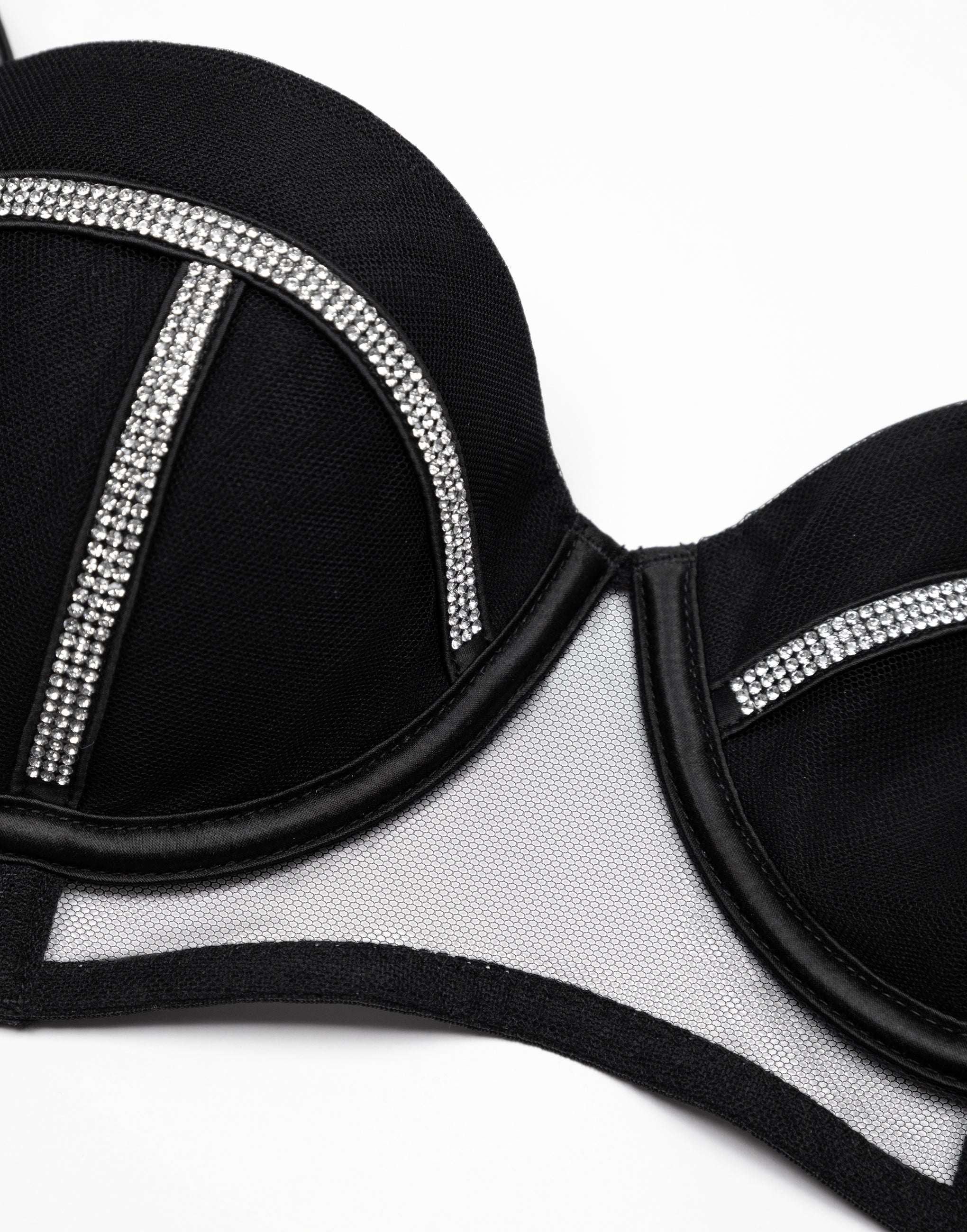A balconette bra with soft cups and sponge padding CD679