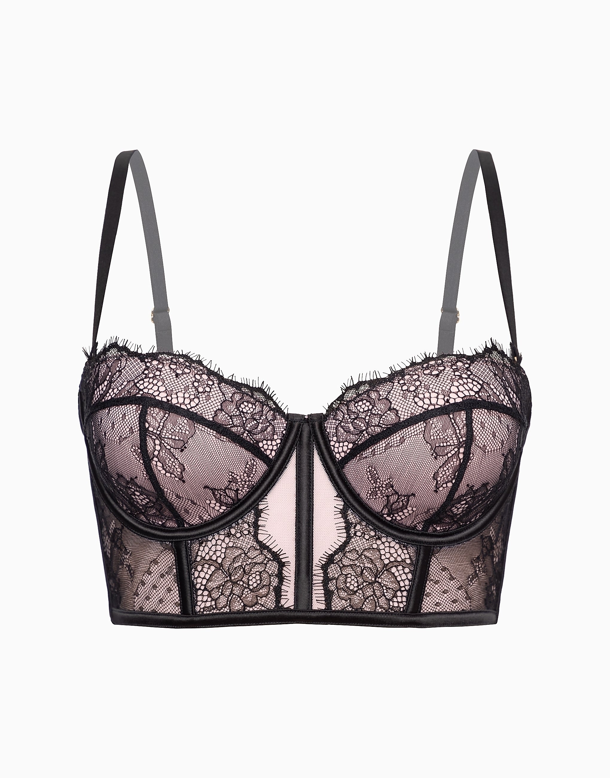 A balconette bra with soft cups and sponge padding CD824