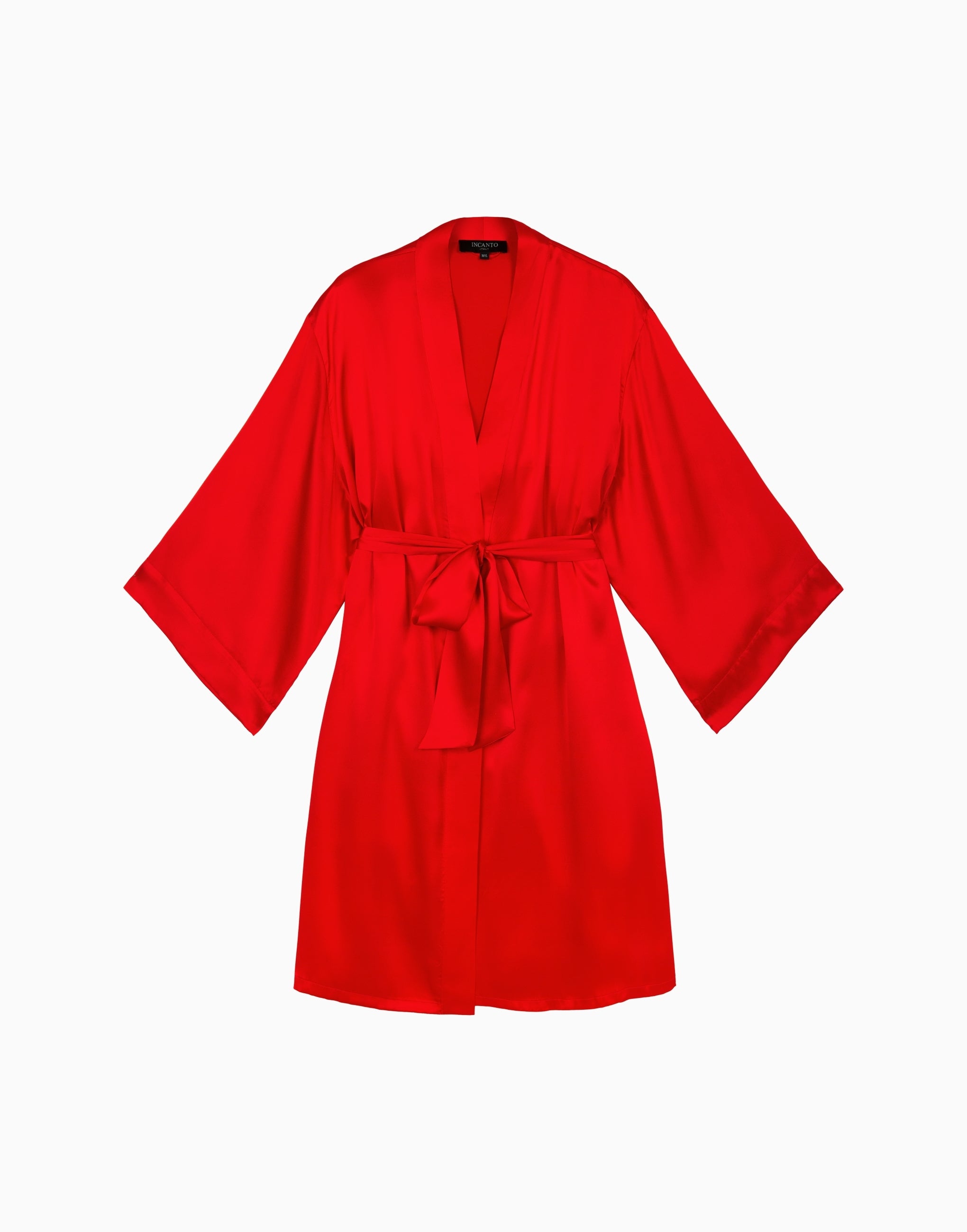 Robe de chambre en soie à manches trois-quarts PD267