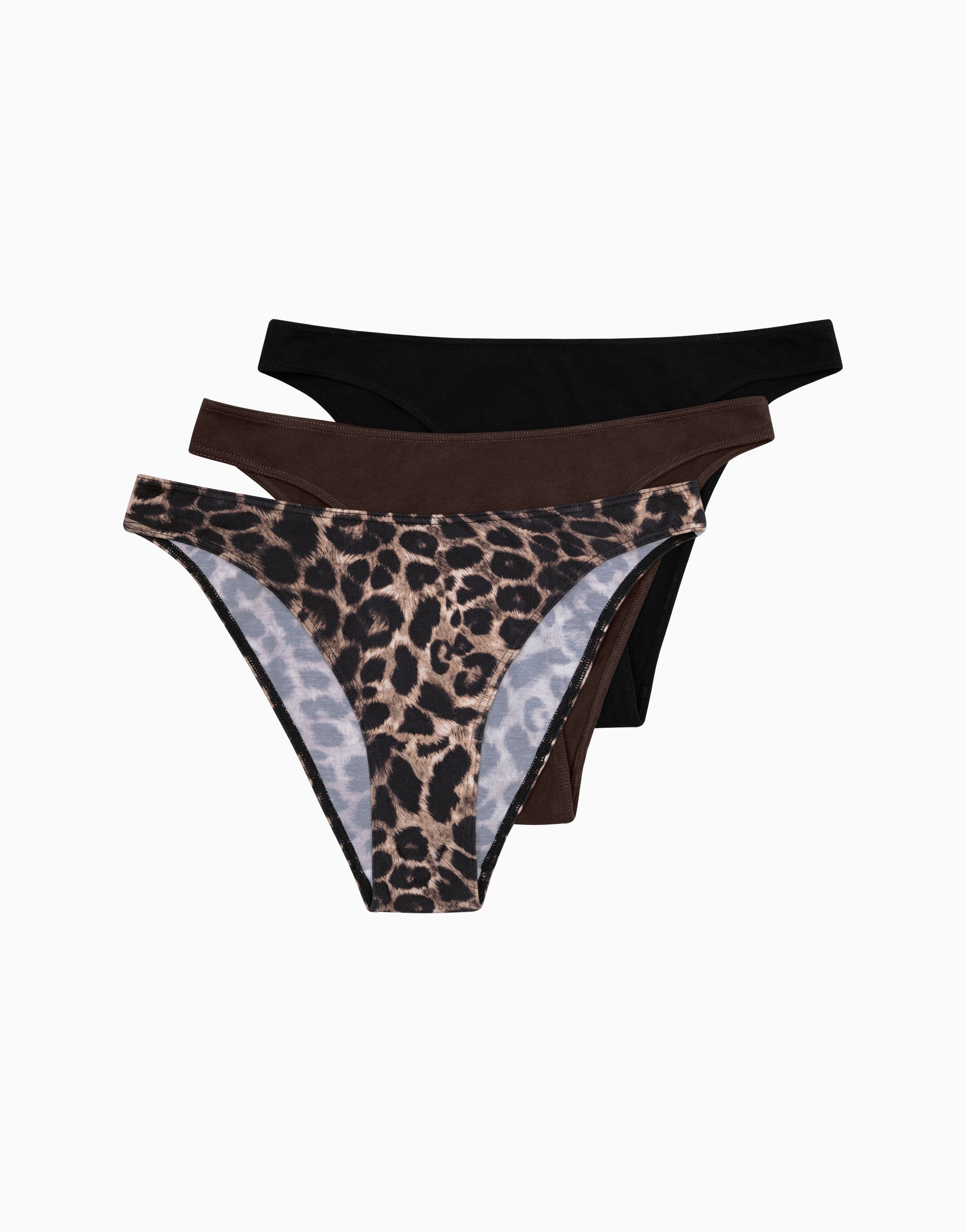 Set of 3 Mid-Rise Thongs MD981