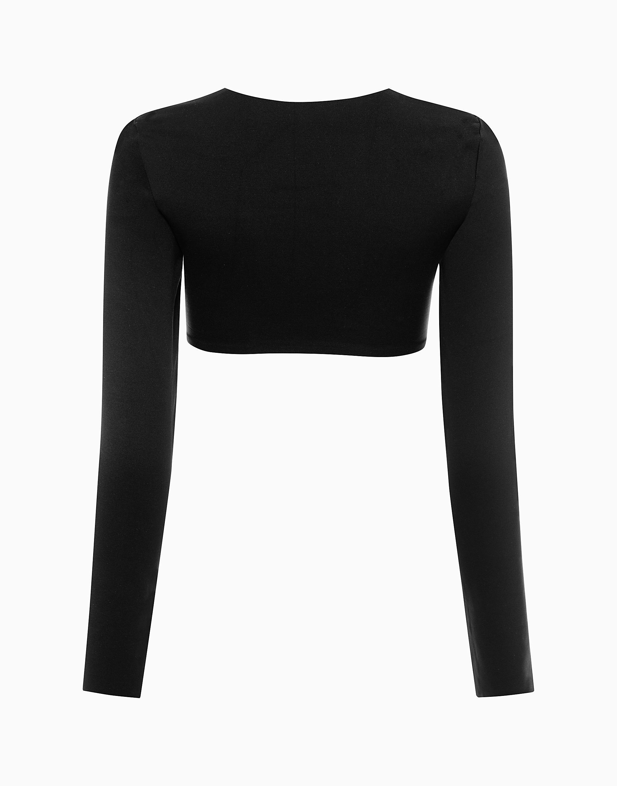 CD479 Long Sleeve Crop Top