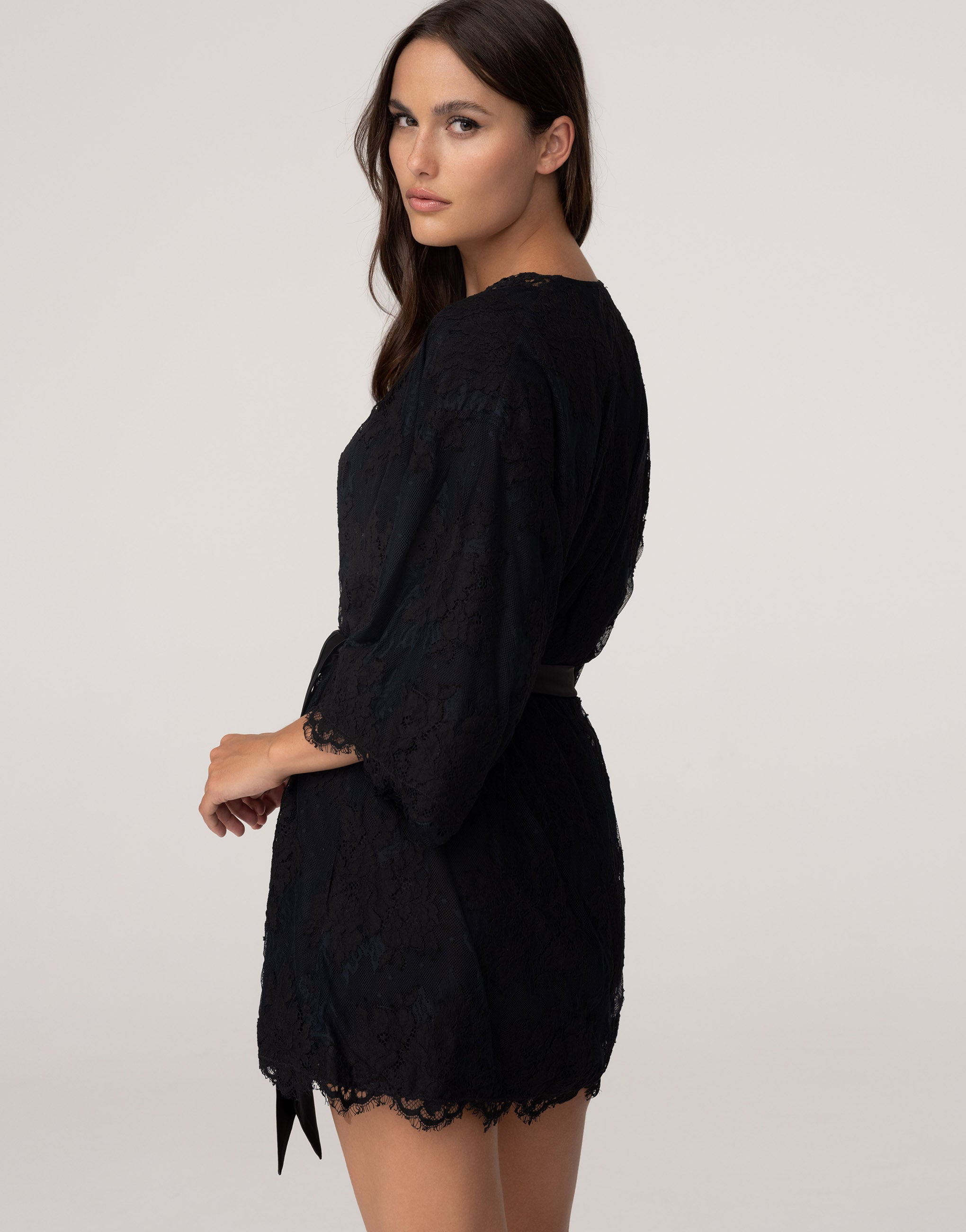 PD841 Three-Quarter Sleeve Dressing Gown