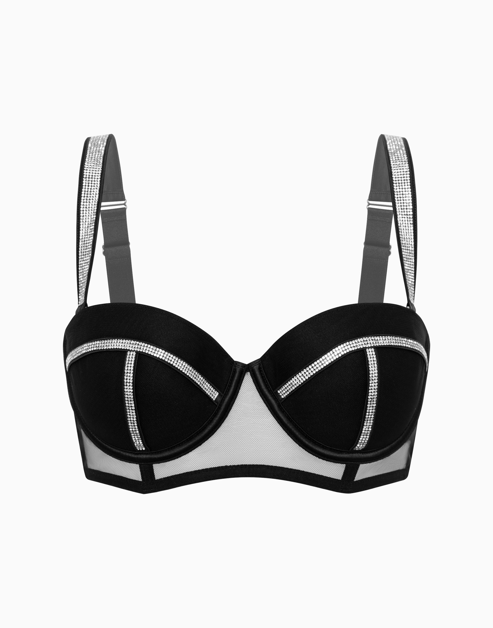 A balconette bra with soft cups and sponge padding CD679