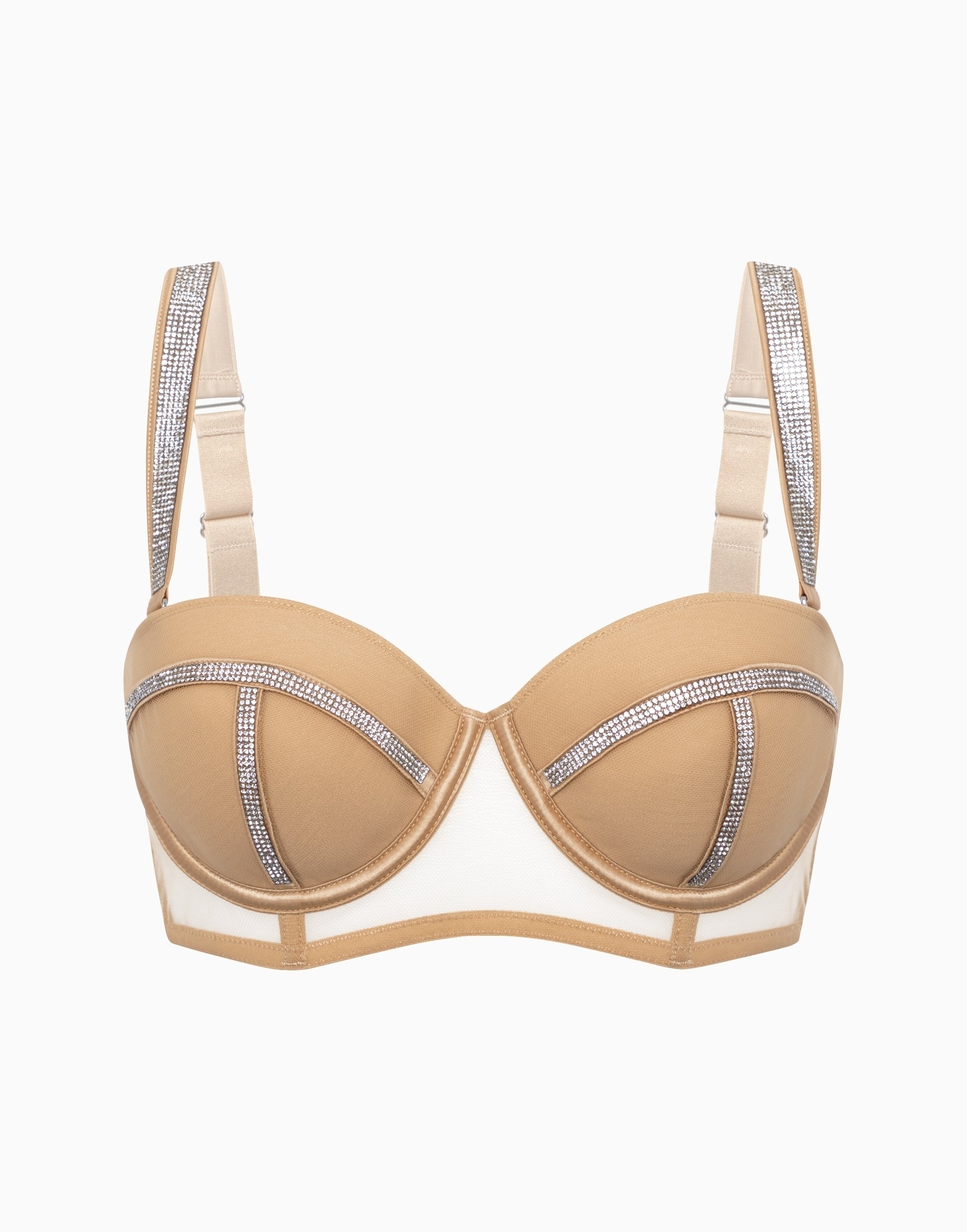 A balconette bra with soft cups and sponge padding CD679