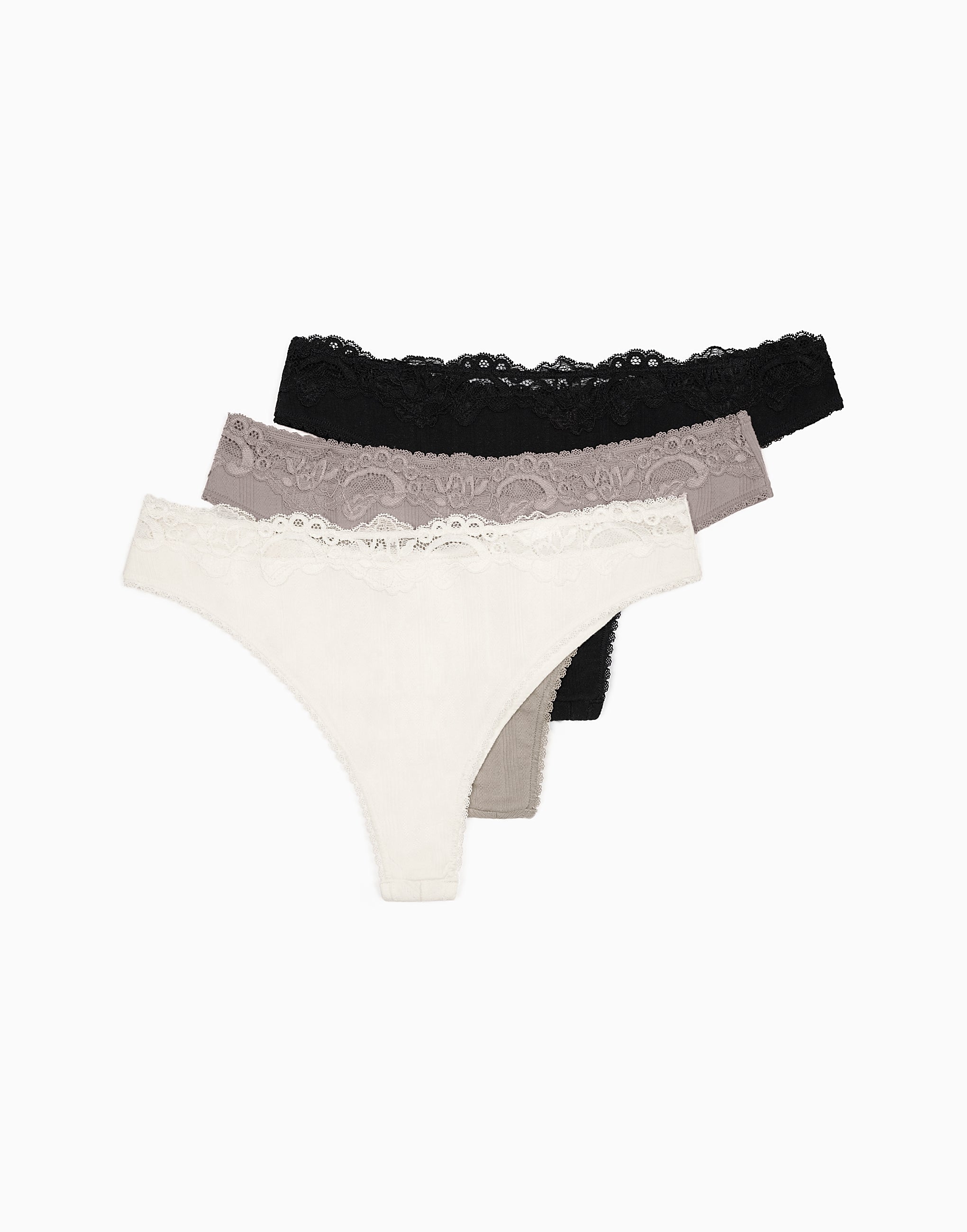 Set of 3 mid-rise Brazilian briefs MD995